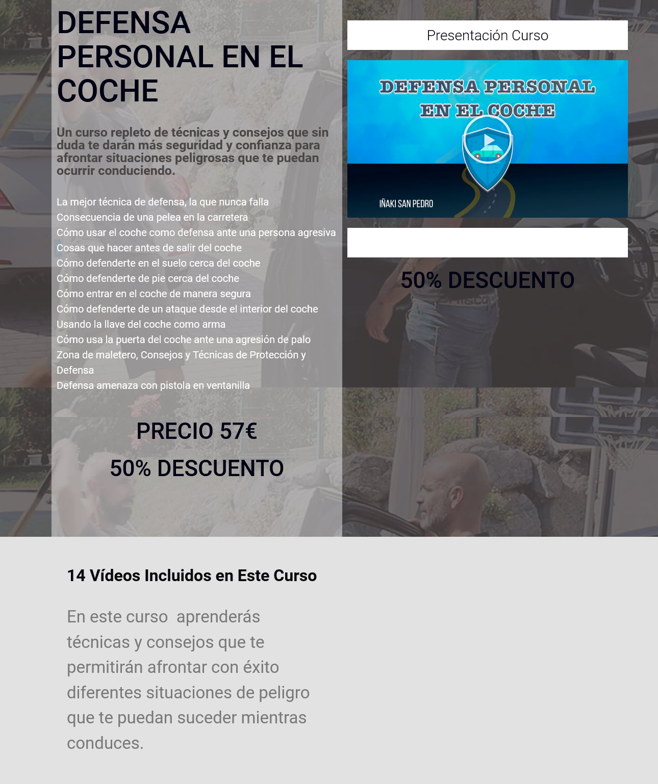Curso defensa personal en el coche