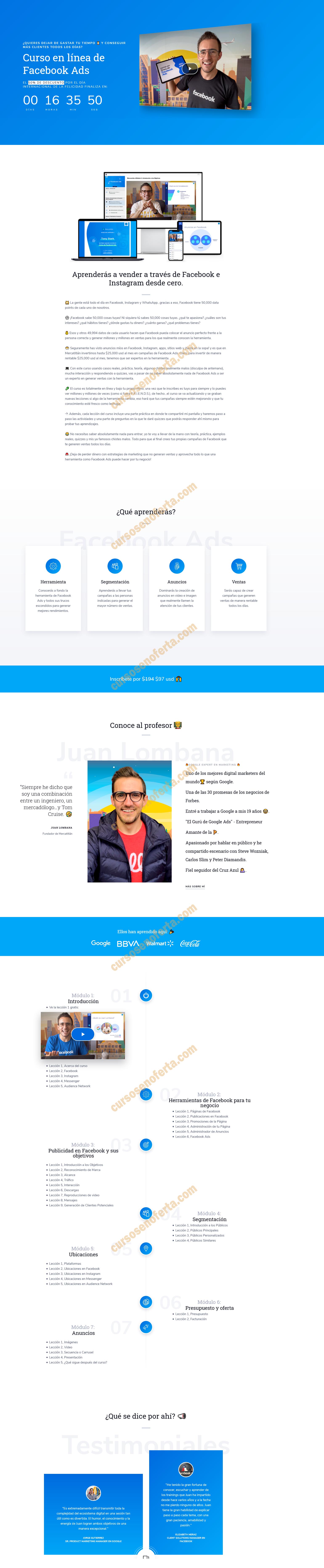 Curso en Línea de Facebook Ads - Juan Lombana
