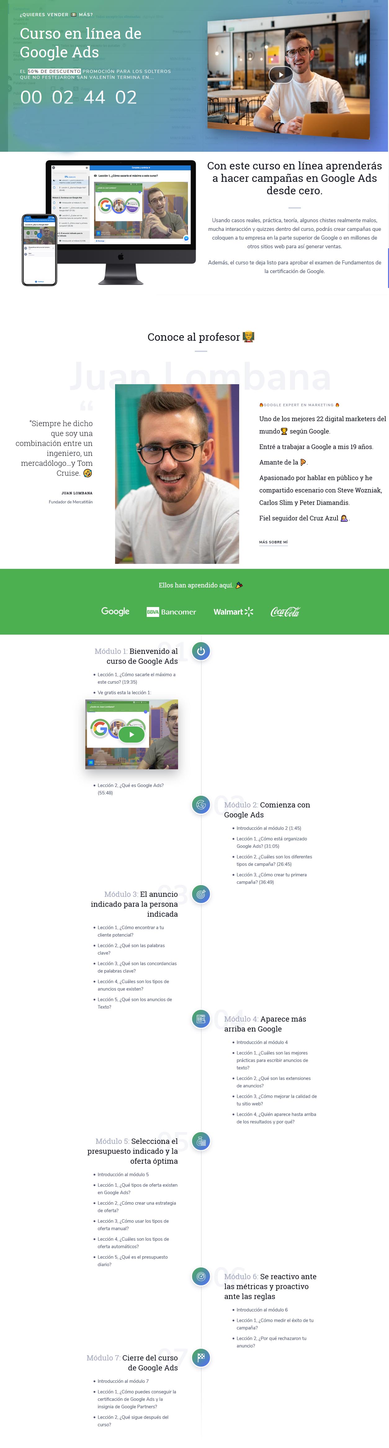 Curso en línea de Google Ads - Juan Lombana