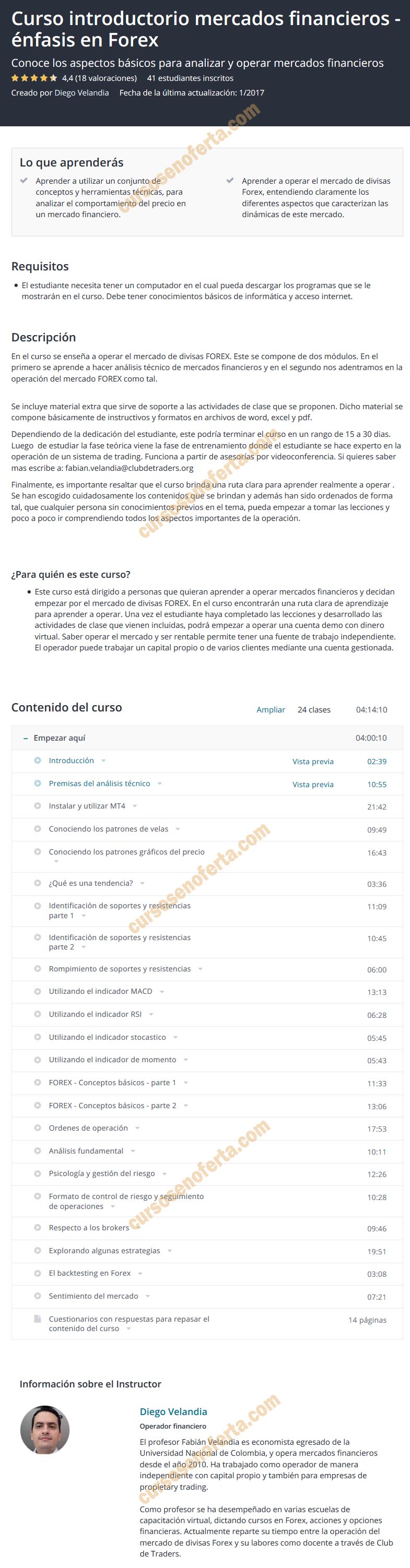 Curso Introductorio Mercados Financieros. Énfasis en Forex