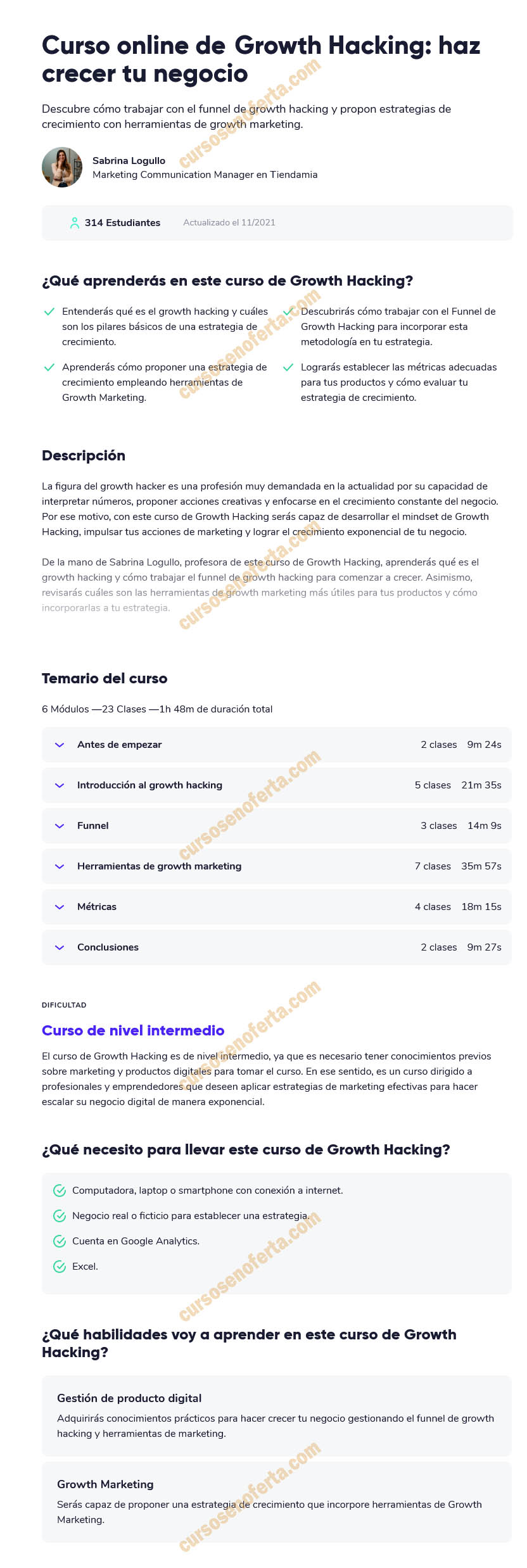 Curso online de Growth Hacking - haz crecer tu negocio