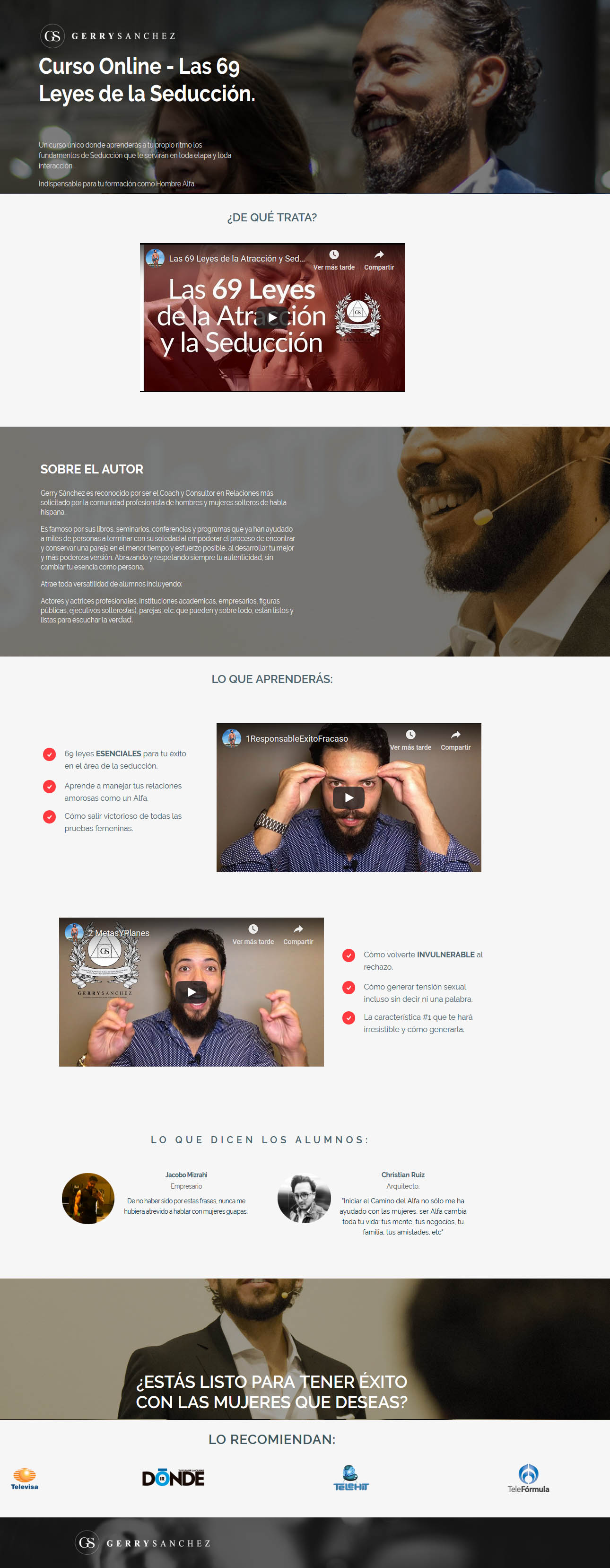 Curso Online Las 69 Leyes de la Seducción - gerry sánchez