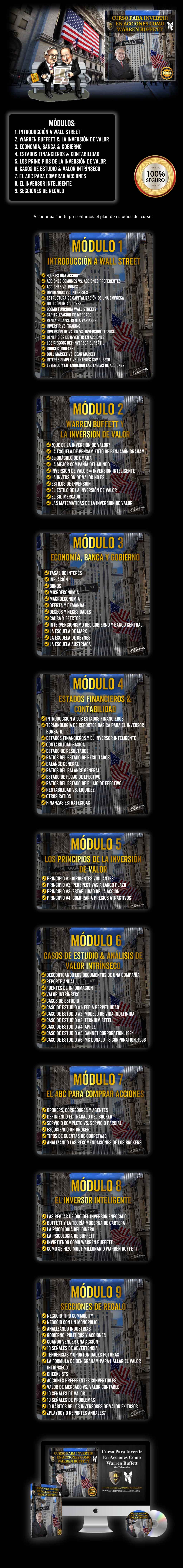 curso para invertir en acciones como warren buffet
