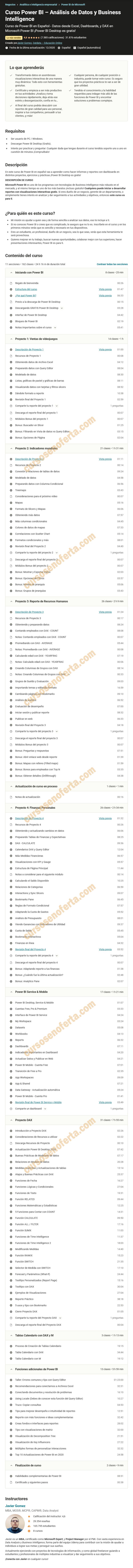 Curso Power BI – Análisis de Datos y Business Intelligence 