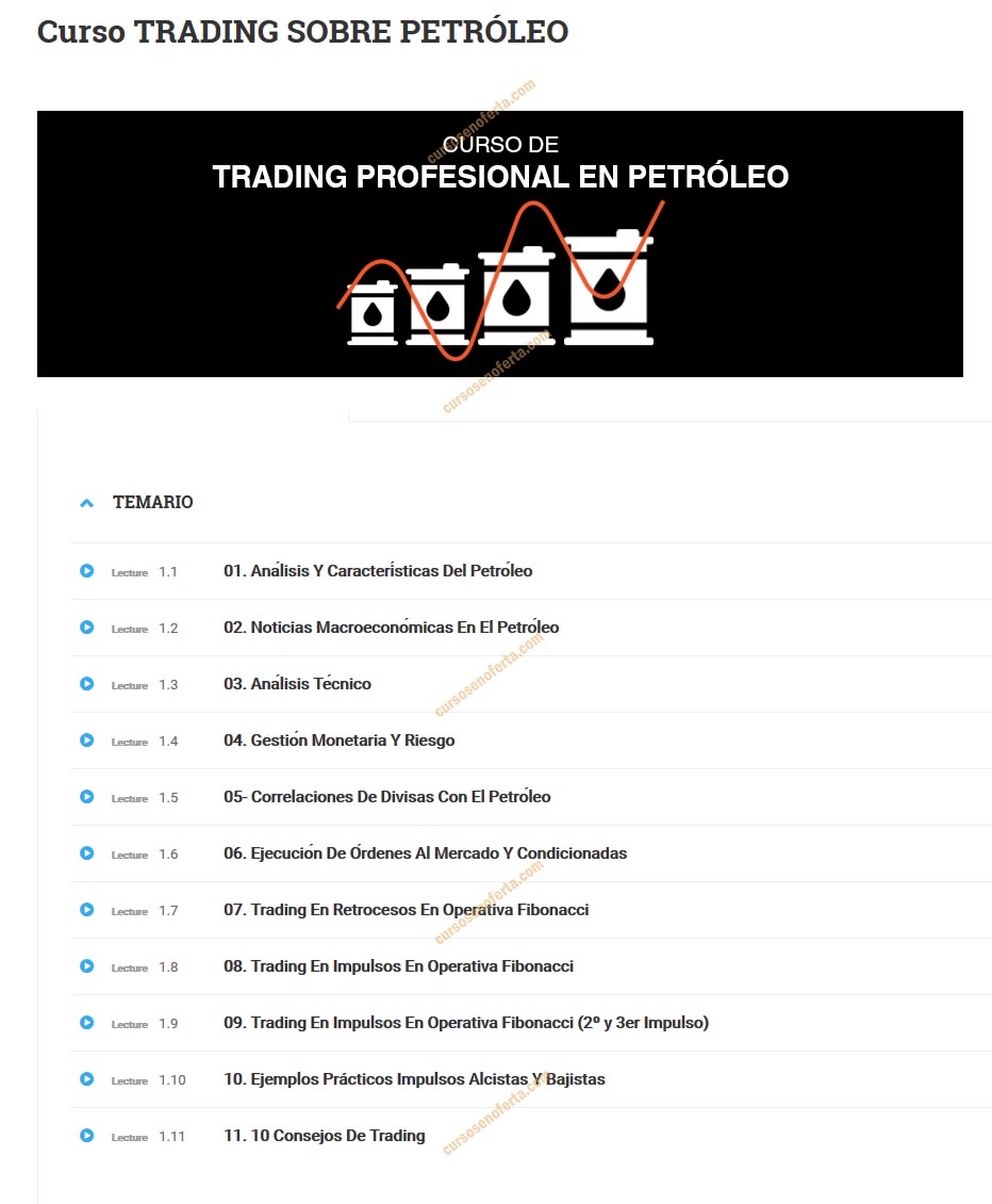 Curso Trading Sobre Petróleo