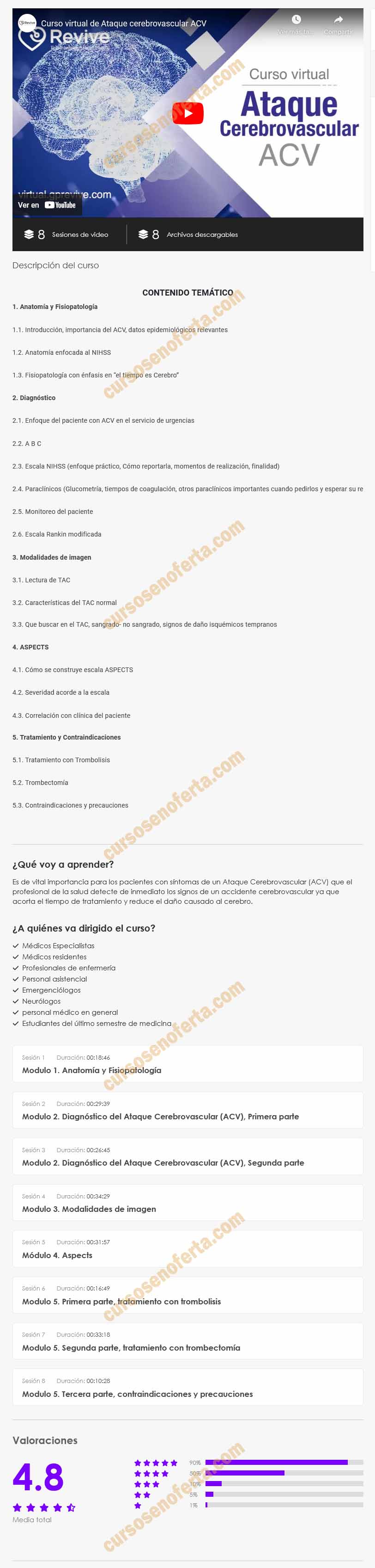 Curso virtual de Ataque Cerebrovascular ACV - revive