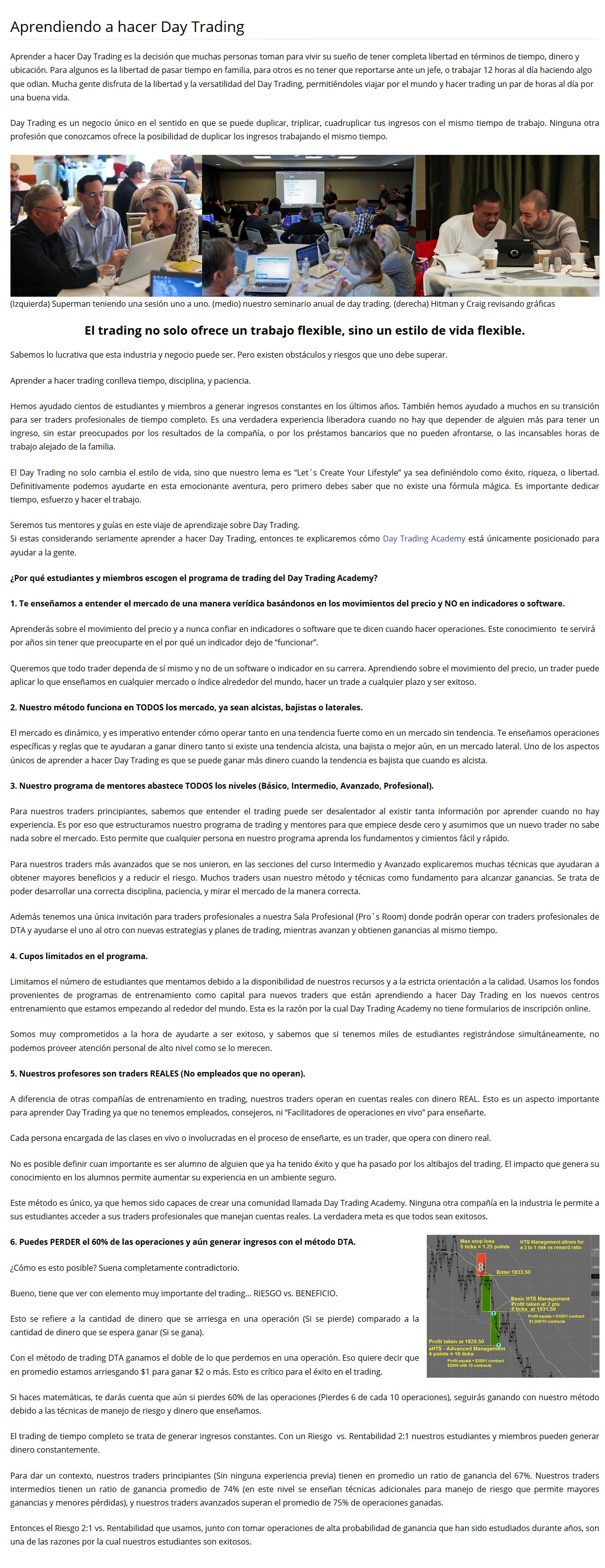 Day Trading Academy - Entrenamiento Militar