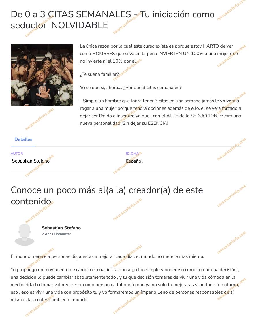 De 0 a 3 citas semanales - sebastian stefano