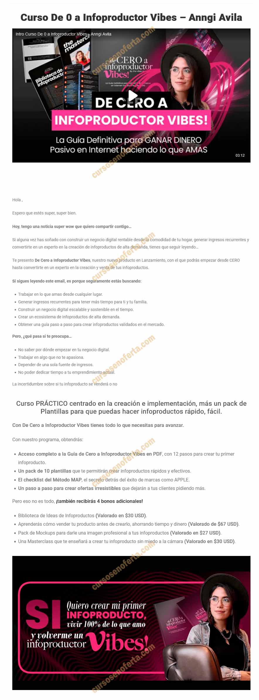 De 0 a infoproductor Vibes - Anngi Ávila