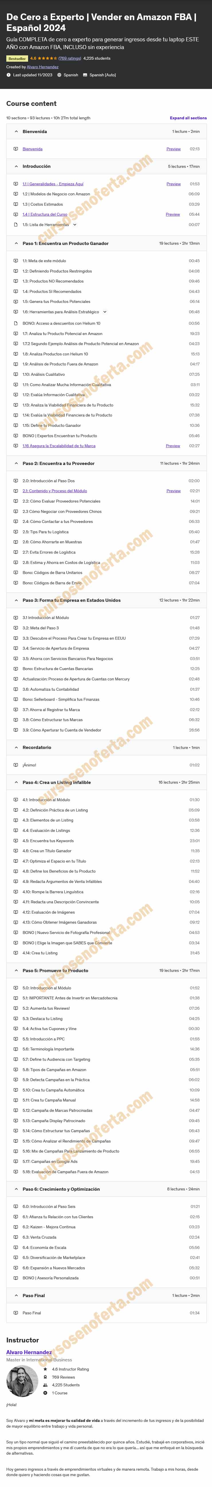 De cero a experto vender en Amazon FBA Español 2024