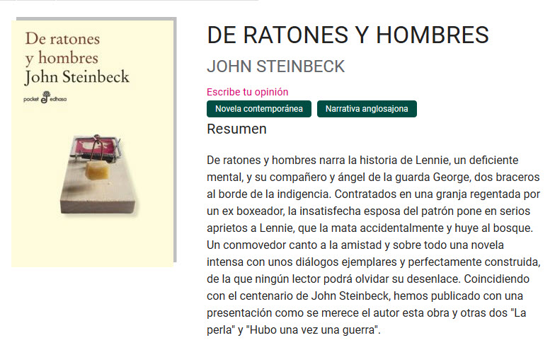 De ratones y hombres