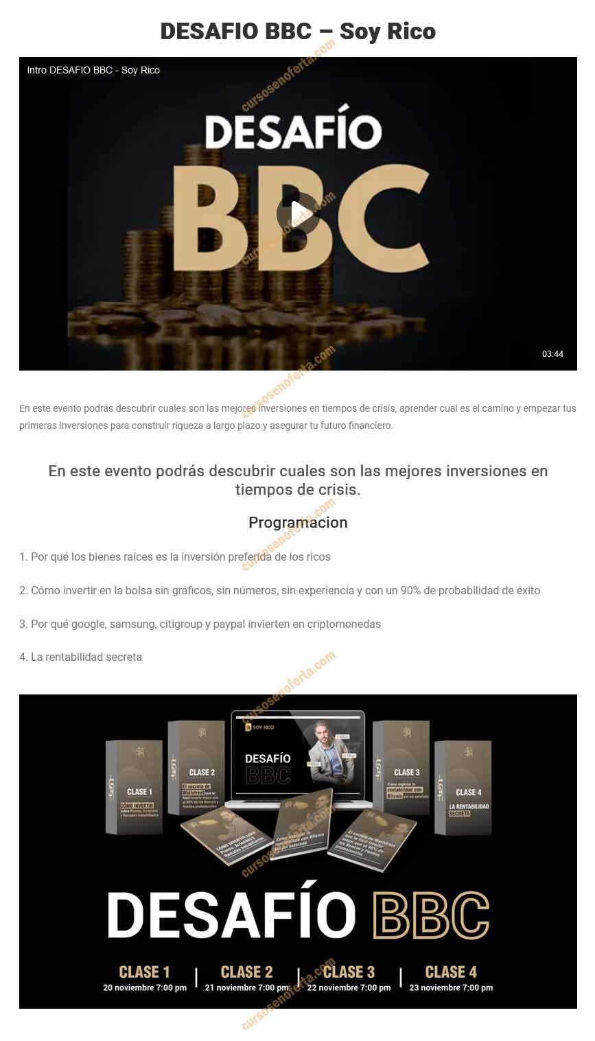 Desafío BBC - Soy Rico
