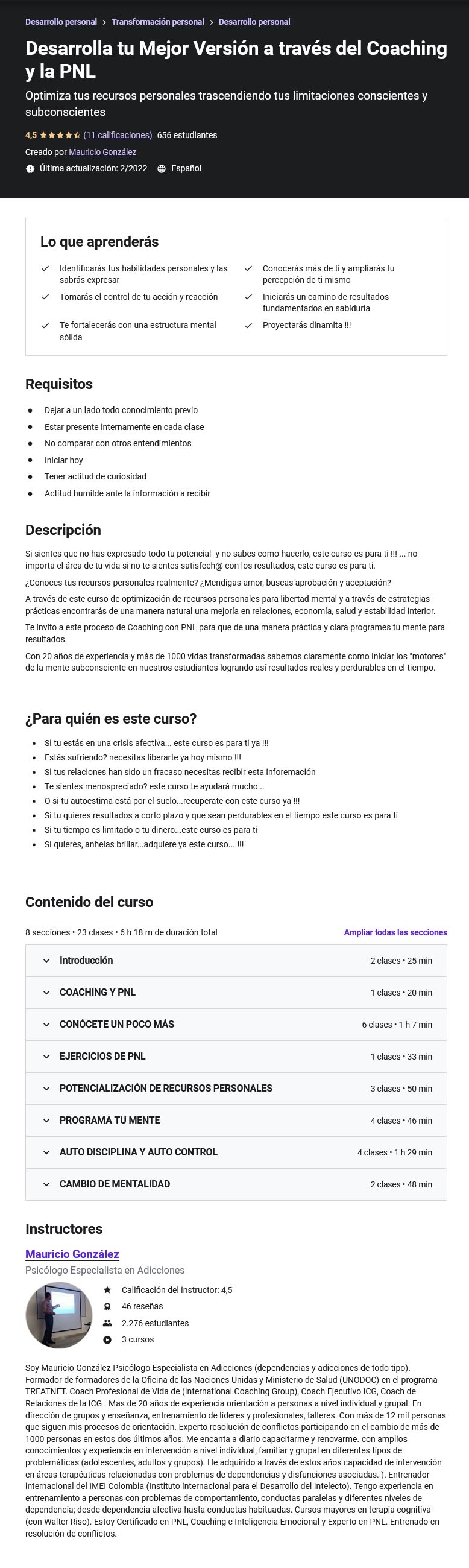 Desarrolla tu Mejor Versión a través del Coaching y la PNL
