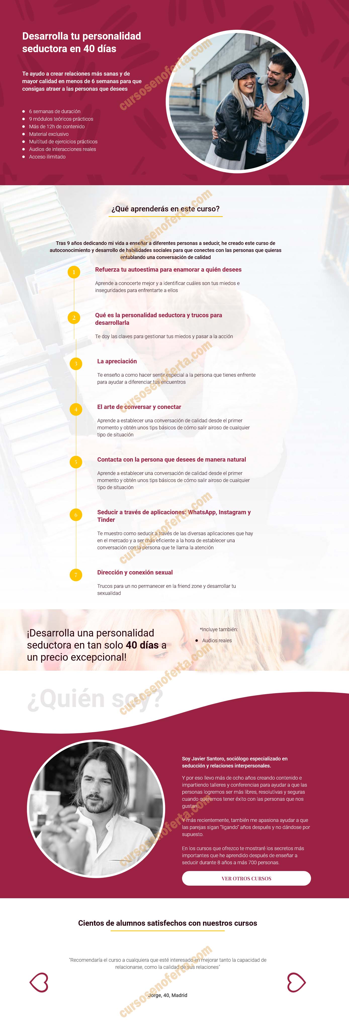 Desarrolla tu personalidad seductora en 40 días - javier santoro