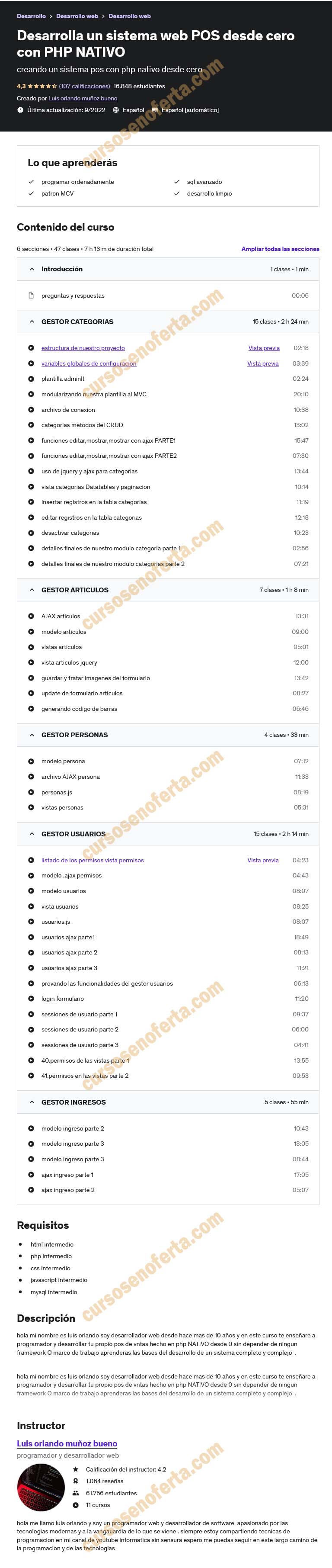 Desarrolla un sistema web POS desde cero con PHP NATIVO
