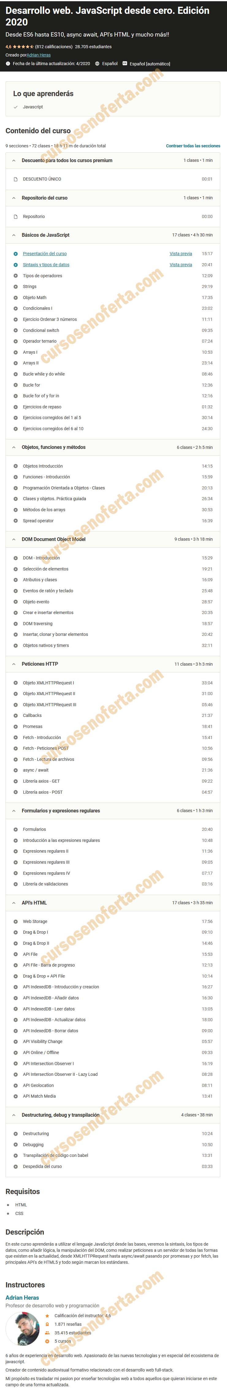 Desarrollo web. JavaScript desde cero. Edición 2020 