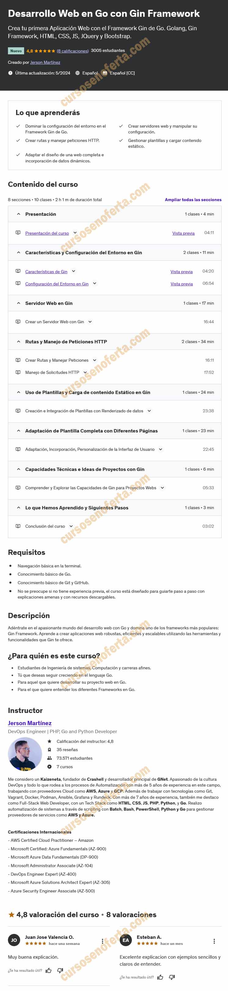 Desarrollo Web en Go con Gin Framework - jerson martínez