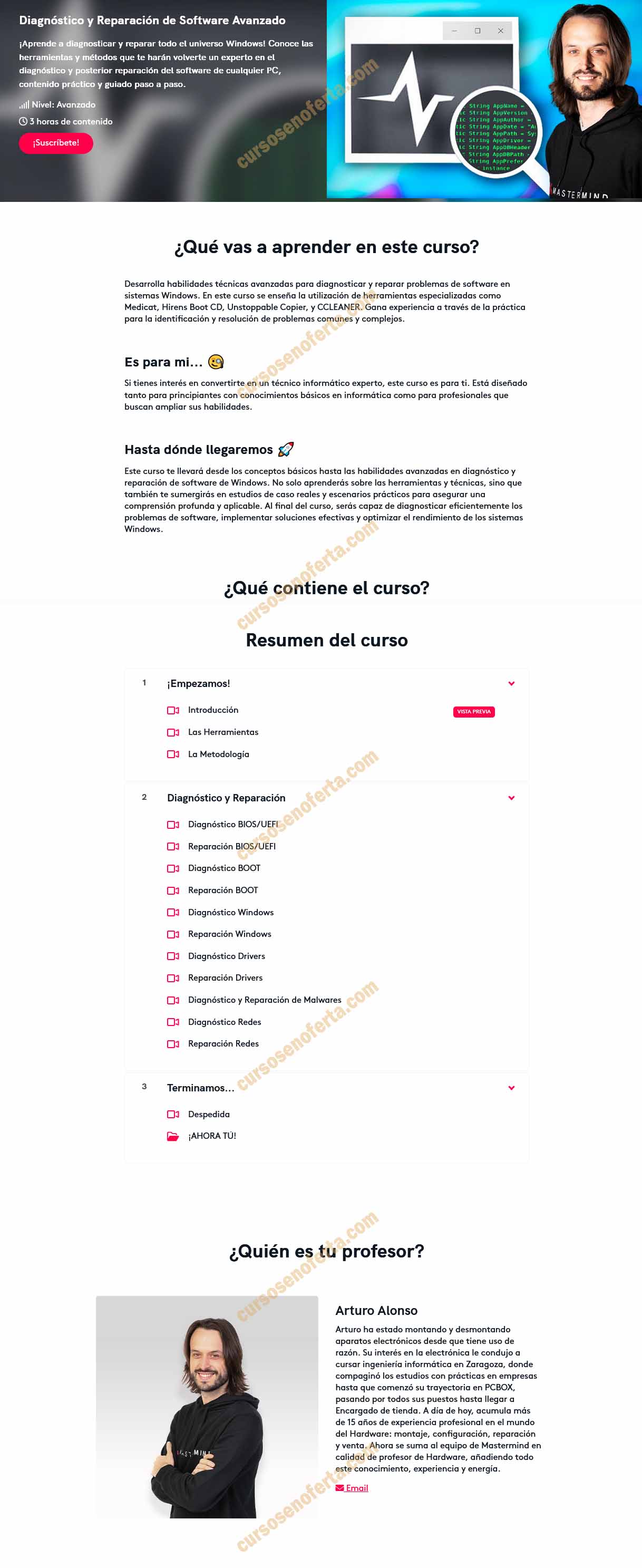 Diagnóstico y Reparación de Software Avanzado - Arturo Alonso