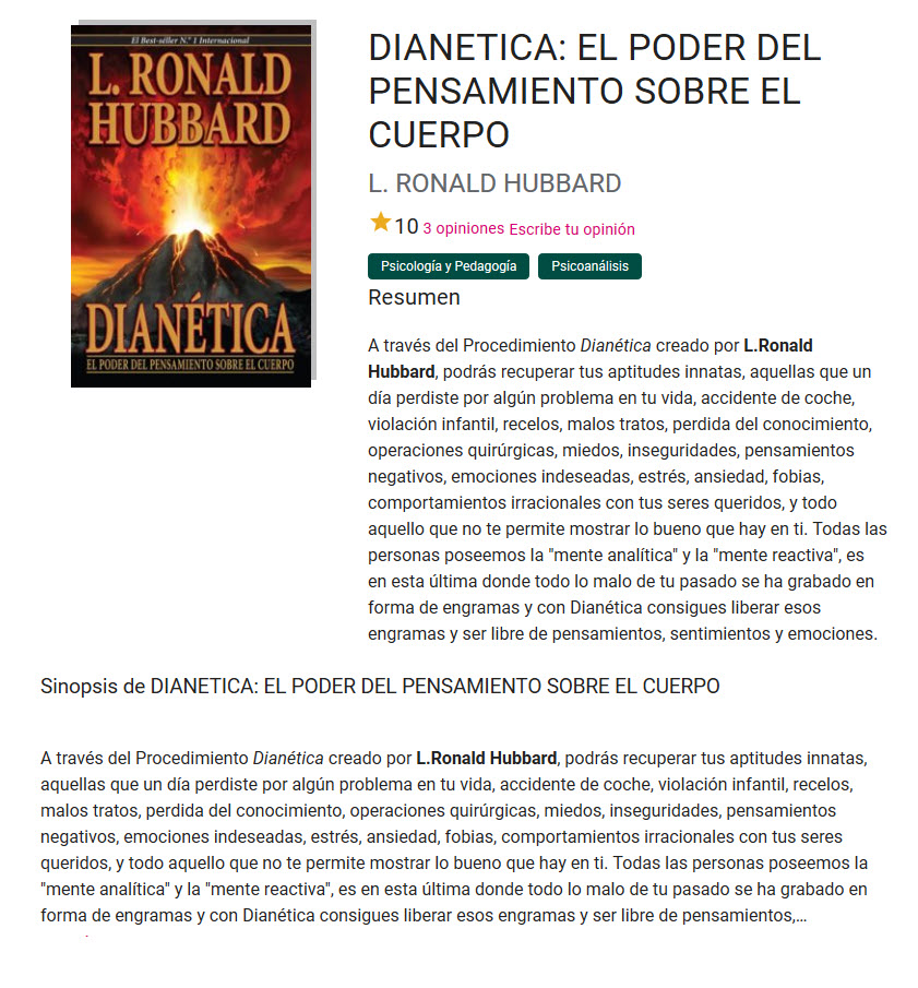 Dianética. El poder del pensamiento sobre el cuerpo