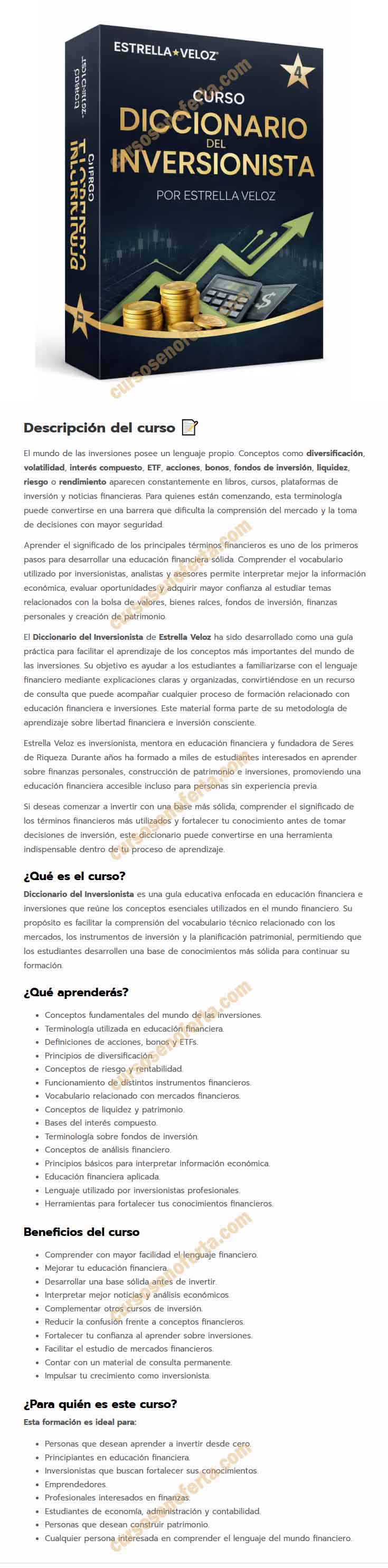 Diccionario del Inversionista - Estrella Veloz