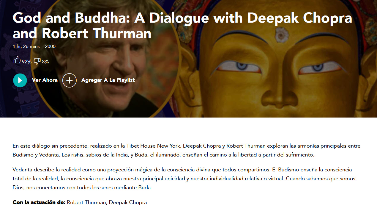 Dios y Buda - Un Diálogo con Deepak Chopra y Robert Thurman