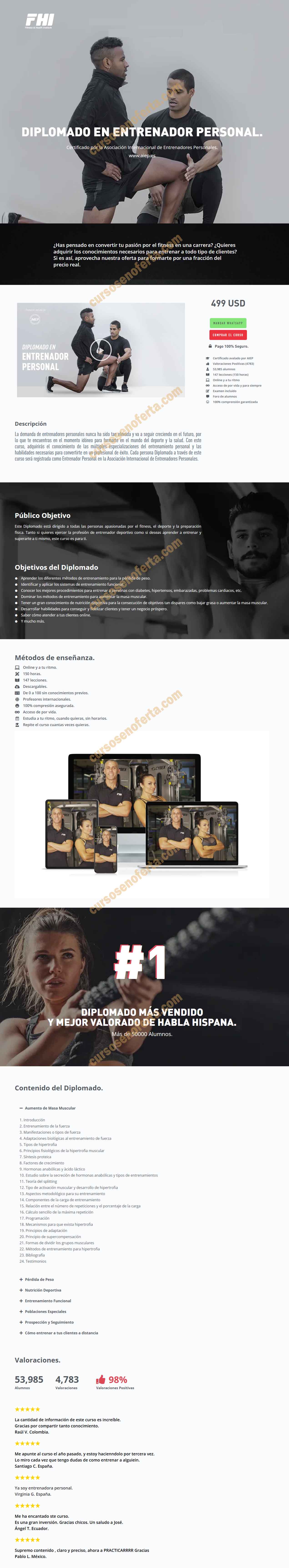 Diplomado en Entrenador Personal - FHI