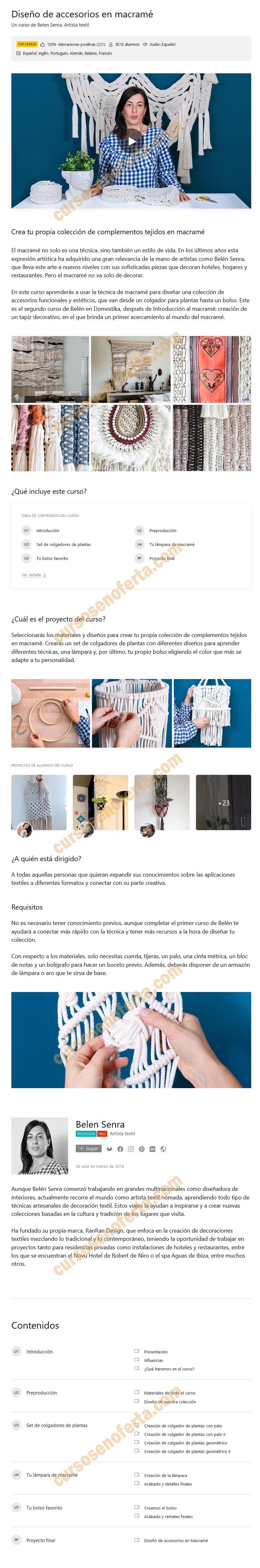 Diseño de accesorios en macramé