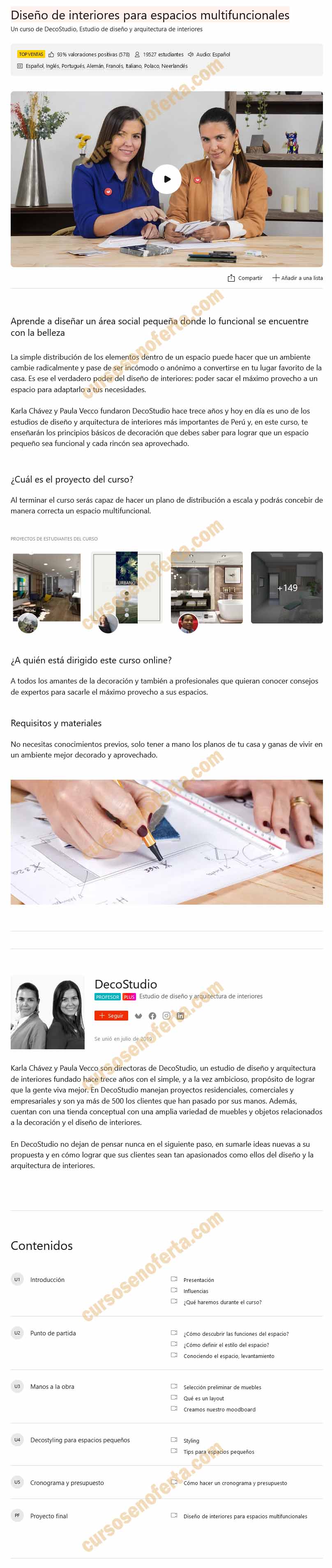 Diseño de interiores para espacios multifuncionales - DecoStudio