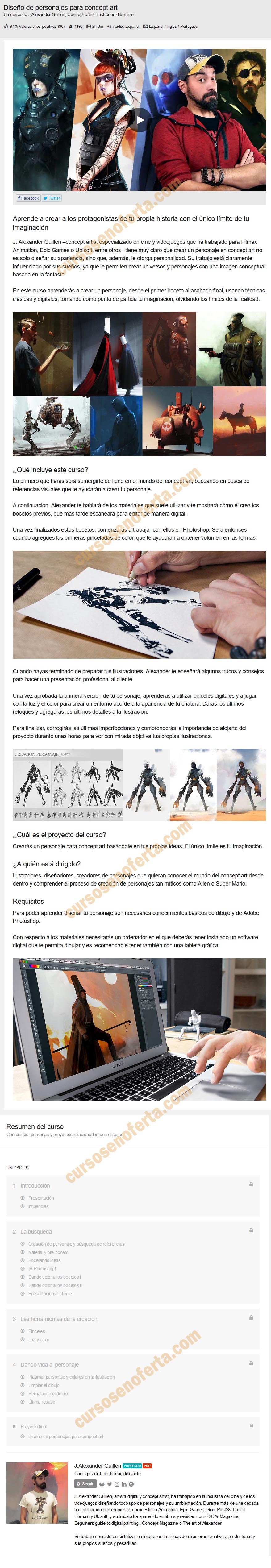 Diseño de personajes para concept art