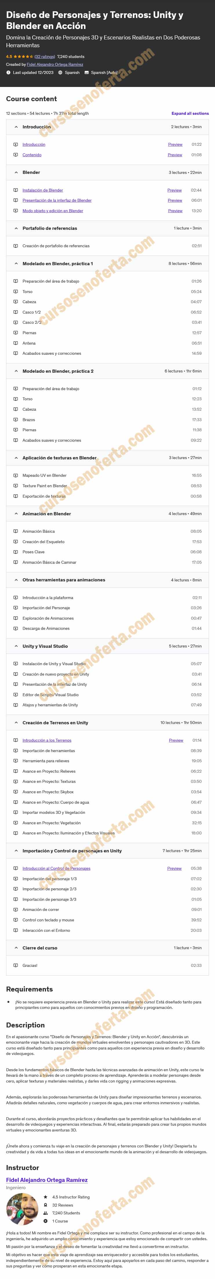 Diseño de Personajes y Terrenos Unity y Blender en Acción