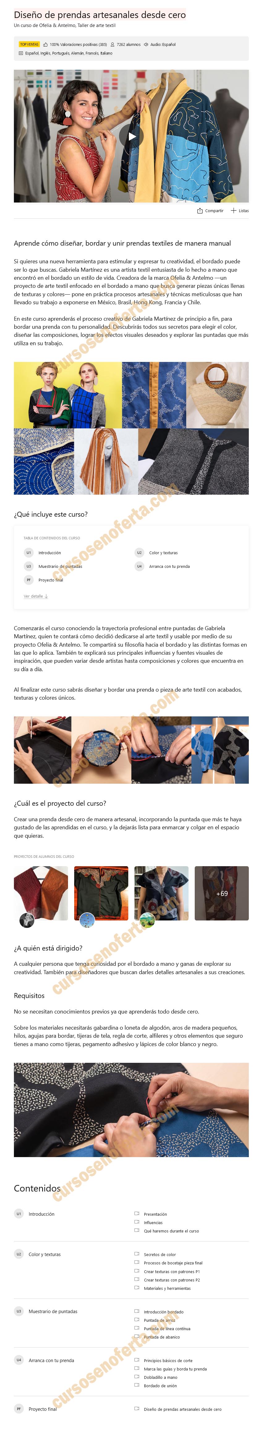 Diseño de prendas artesanales desde cero