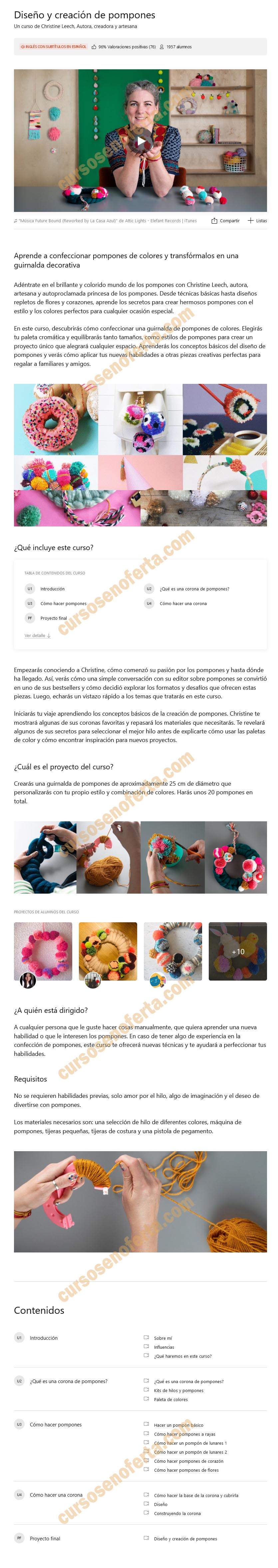 Diseño y creación de pompones