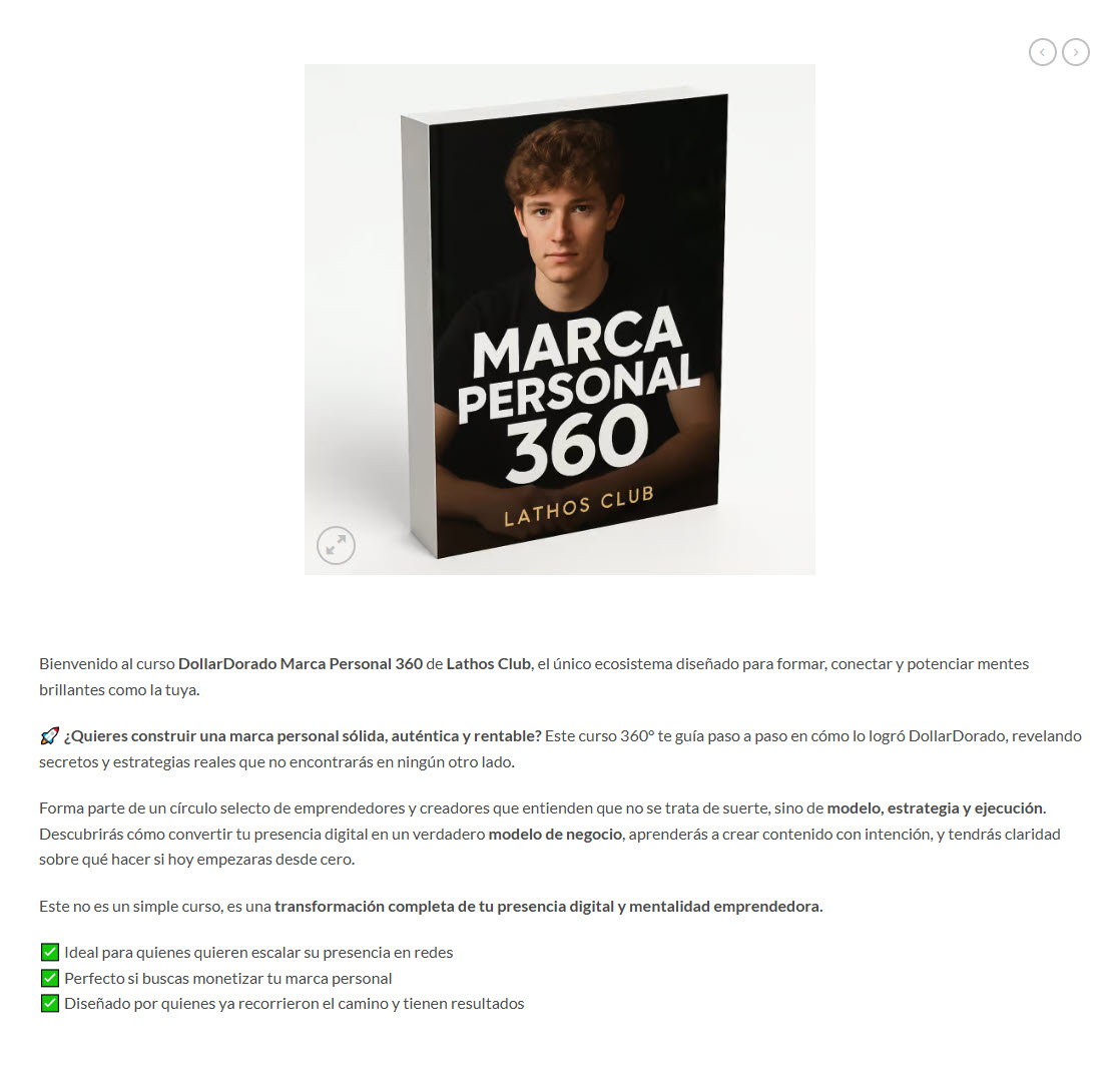 Dollar Dorado Marca Personal 360 - lathos club