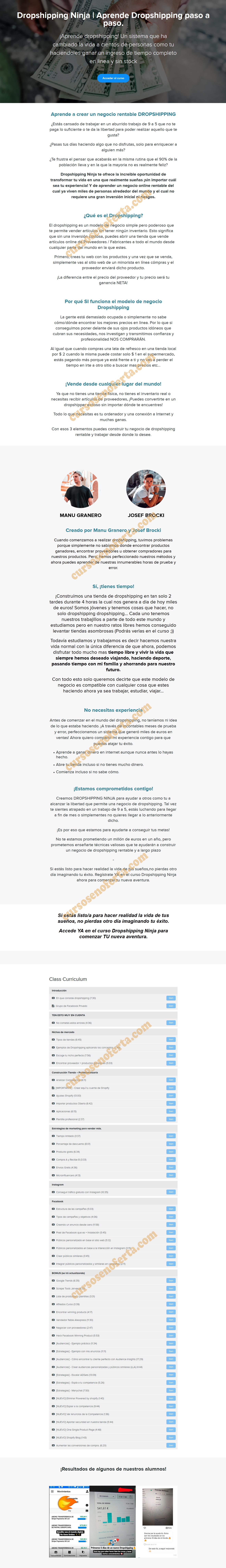 dropshipping ninja - manu granero