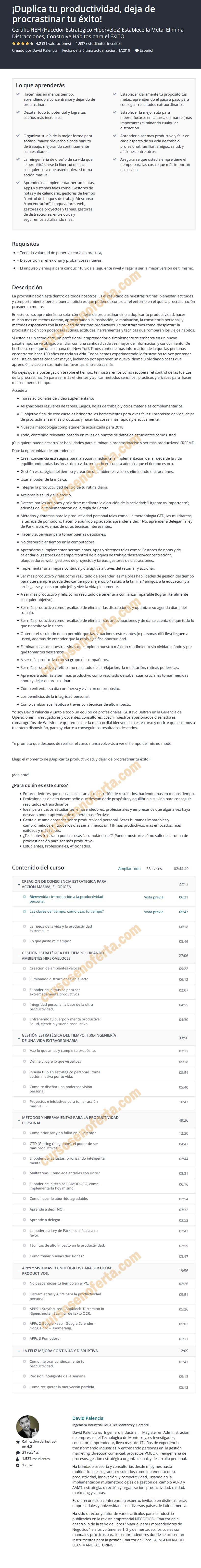 Duplica tu productividad. Deja de procrastinar tu éxito