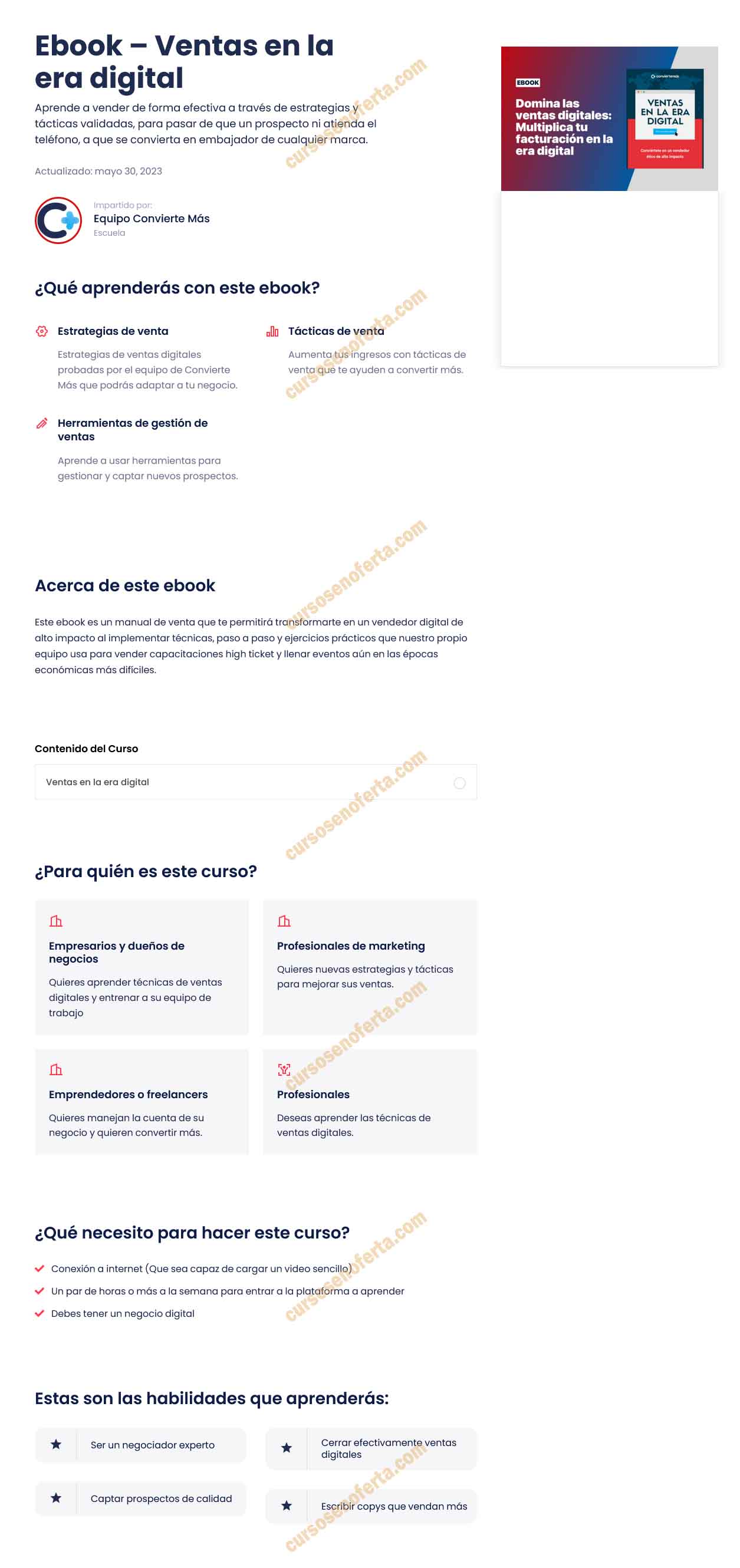 Ebook Ventas en la era digital - Convierte Más