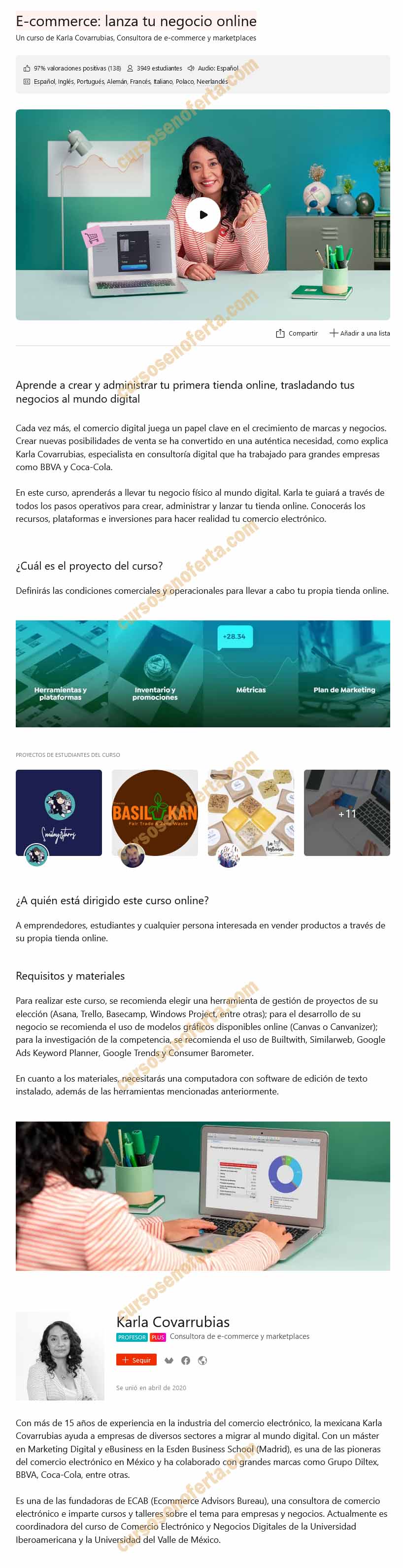 Ecommerce lanza tu negocio online - Karla Covarrubias
