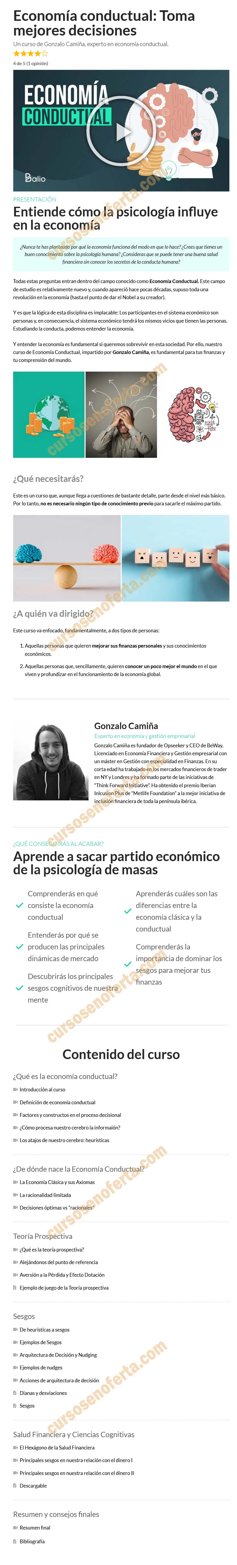 Economía conductual - Toma mejores decisiones - balio