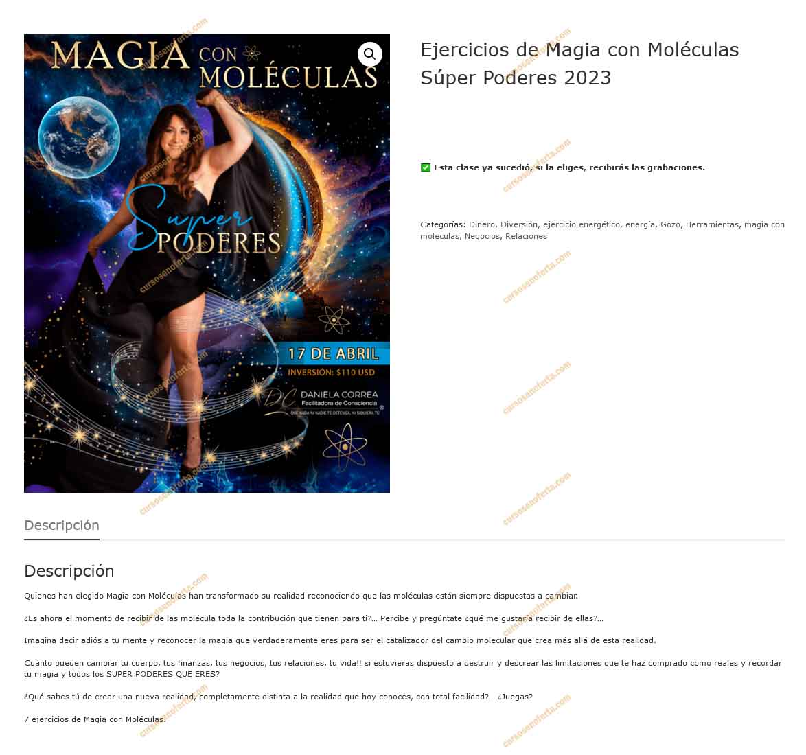 Ejercicios de Magia con Moléculas Súper Poderes 2023