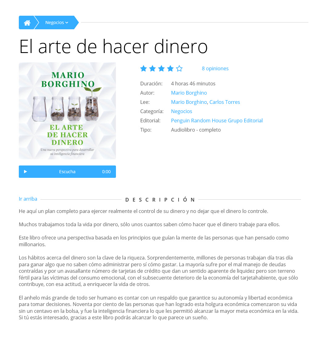 El arte de hacer dinero (audiolibro)