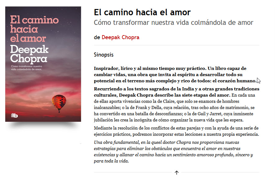 El camino hacia el amor - deepak chopra