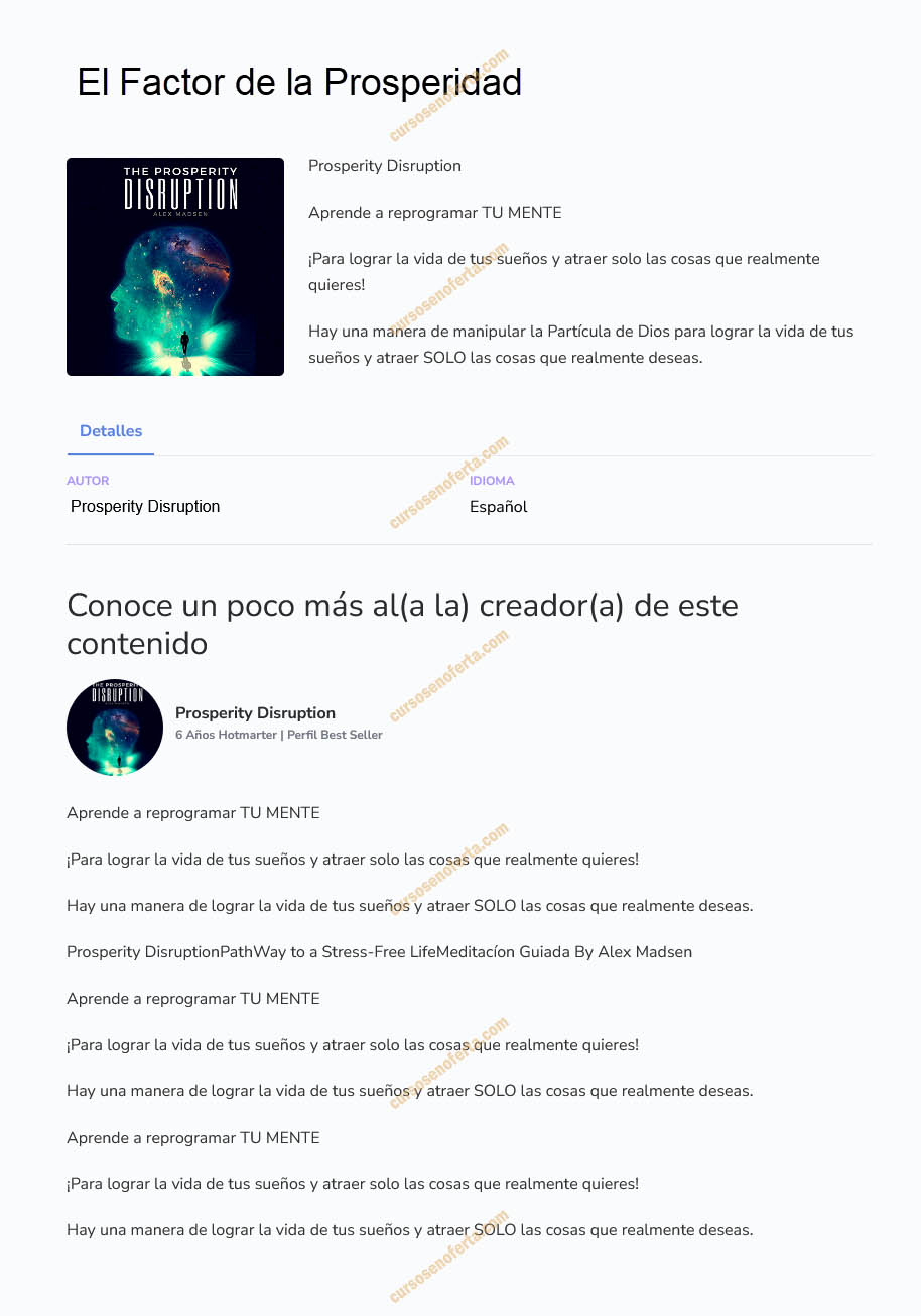 El factor de la prosperidad