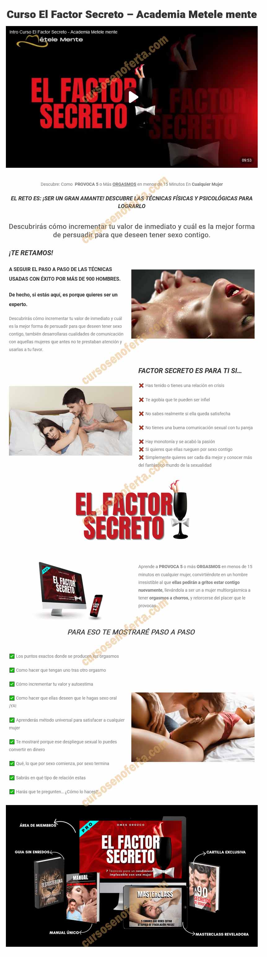 El factor secreto - Academia Metele Mente