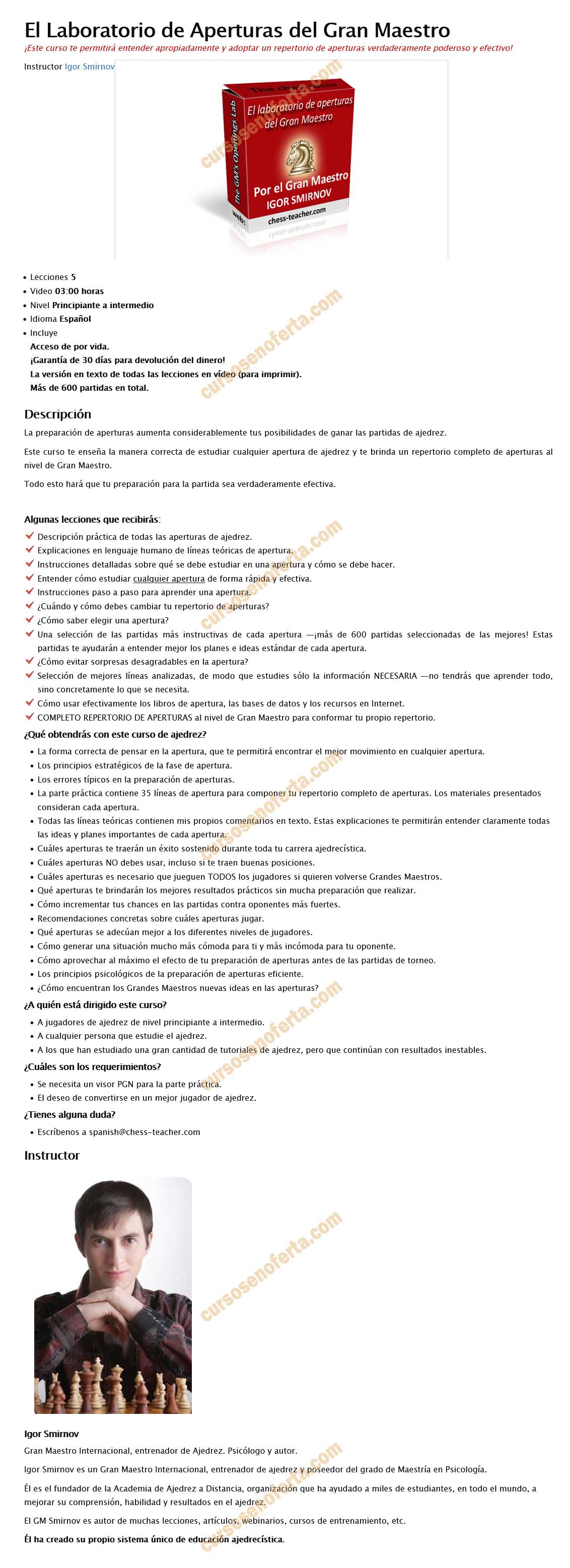 El Laboratorio de Aperturas del Gran Maestro