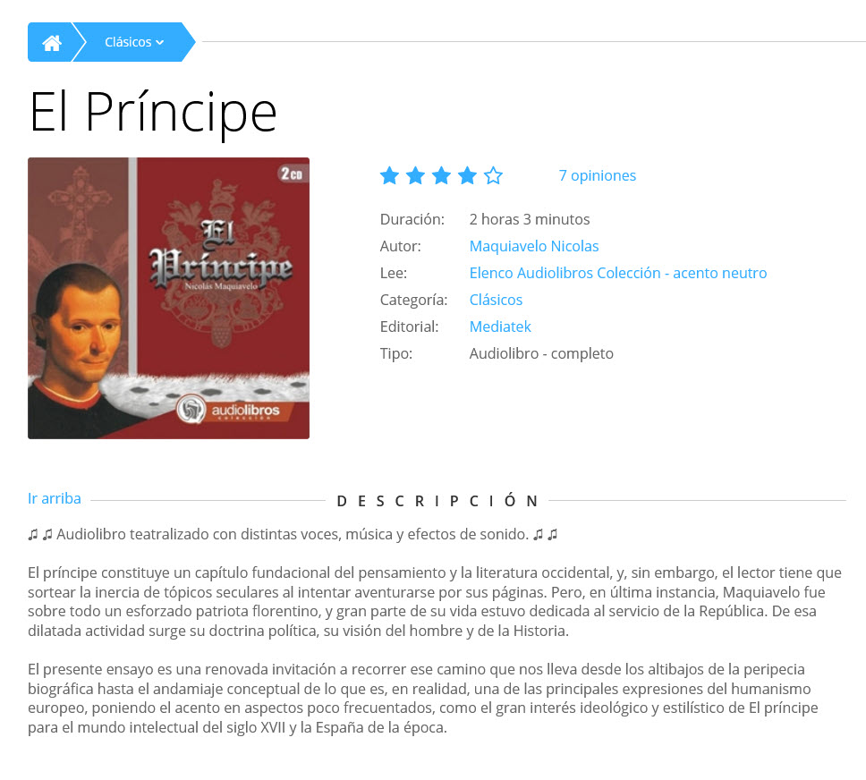 El Príncipe (Audiolibro)