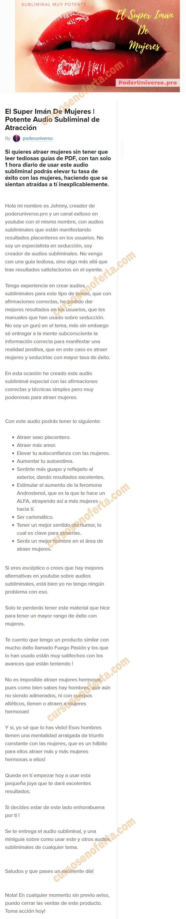 El super imán de mujeres