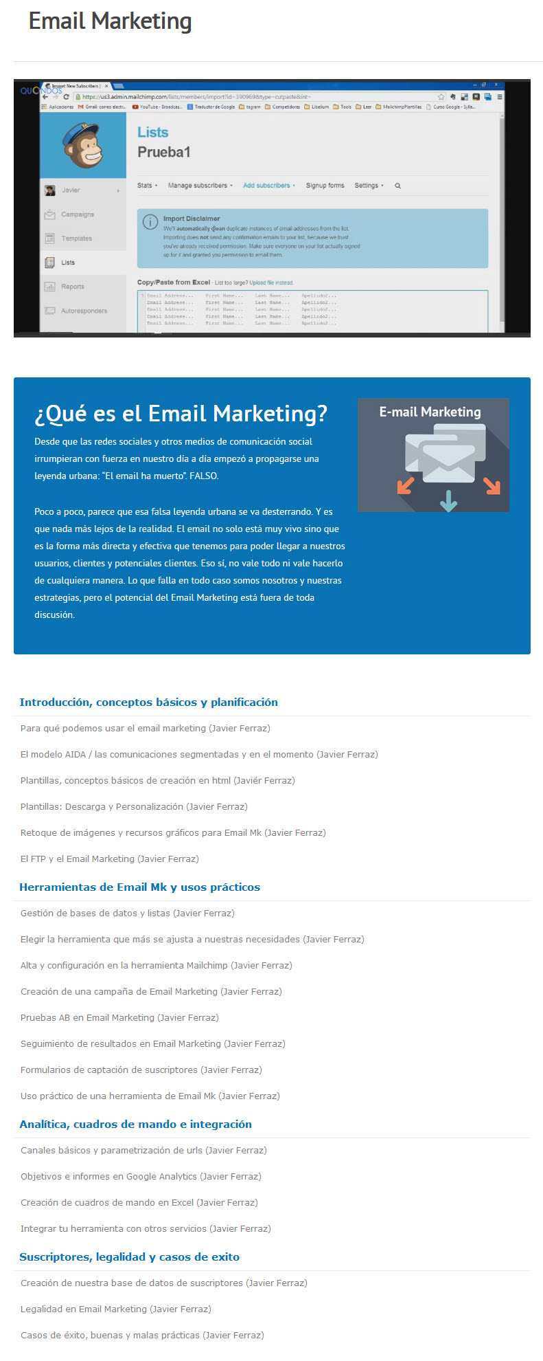 Email Marketing - javier ferraz
