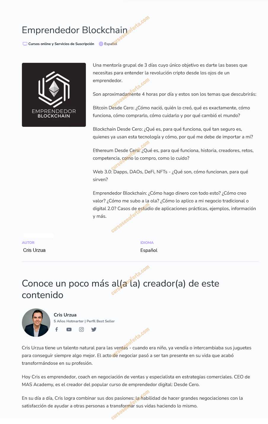 Emprendedor Blockchain - Cris Urzua