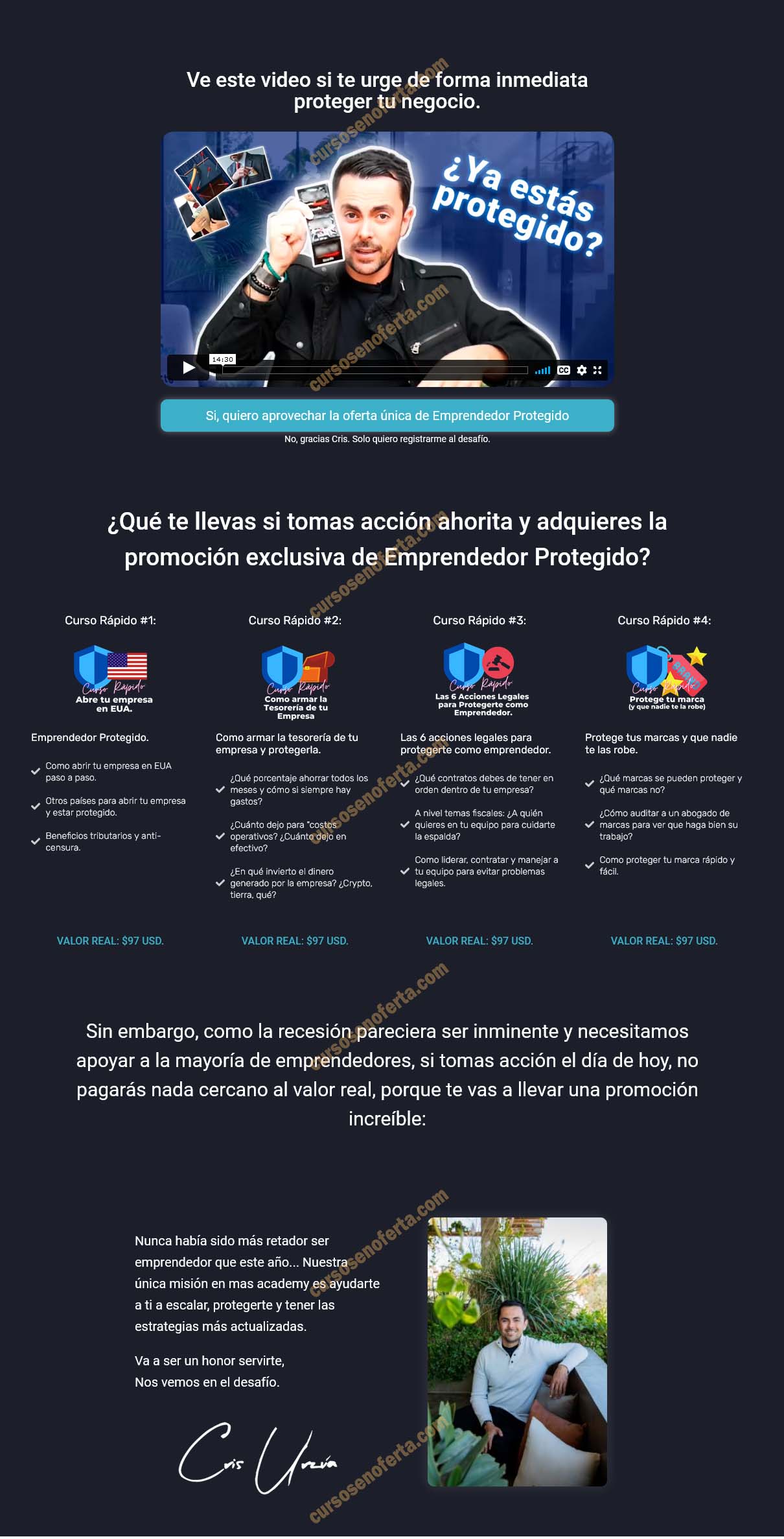 Emprendedor protegido - Cris Urzua