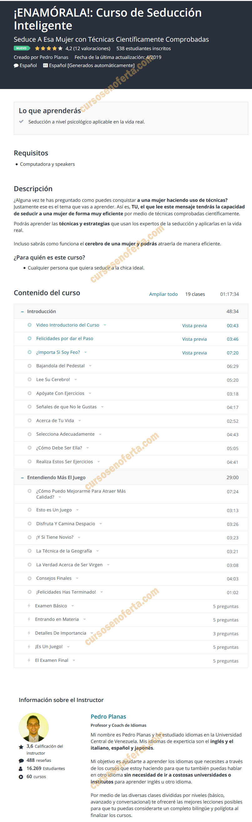 Enamórala. Curso de Seducción Inteligente